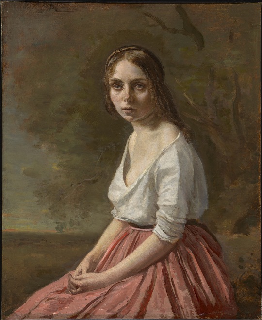 Young Woman in a Pink Skirt 